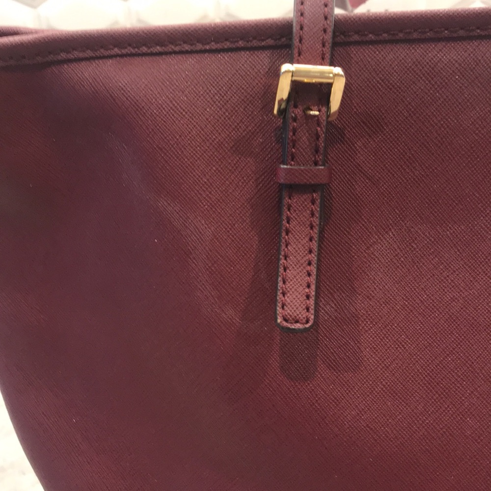 Michael Kors burgundy tote. - Picture 9 of 16